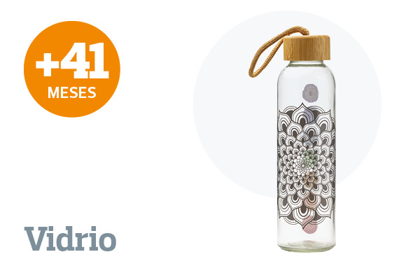 Botella reutilizable de vidrio